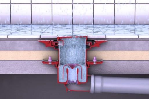 Fase 4: Afvalwater stroomt door het stankslot st.sl. Fase 4: Afvalwater stroomt door het stankslot st.sl.