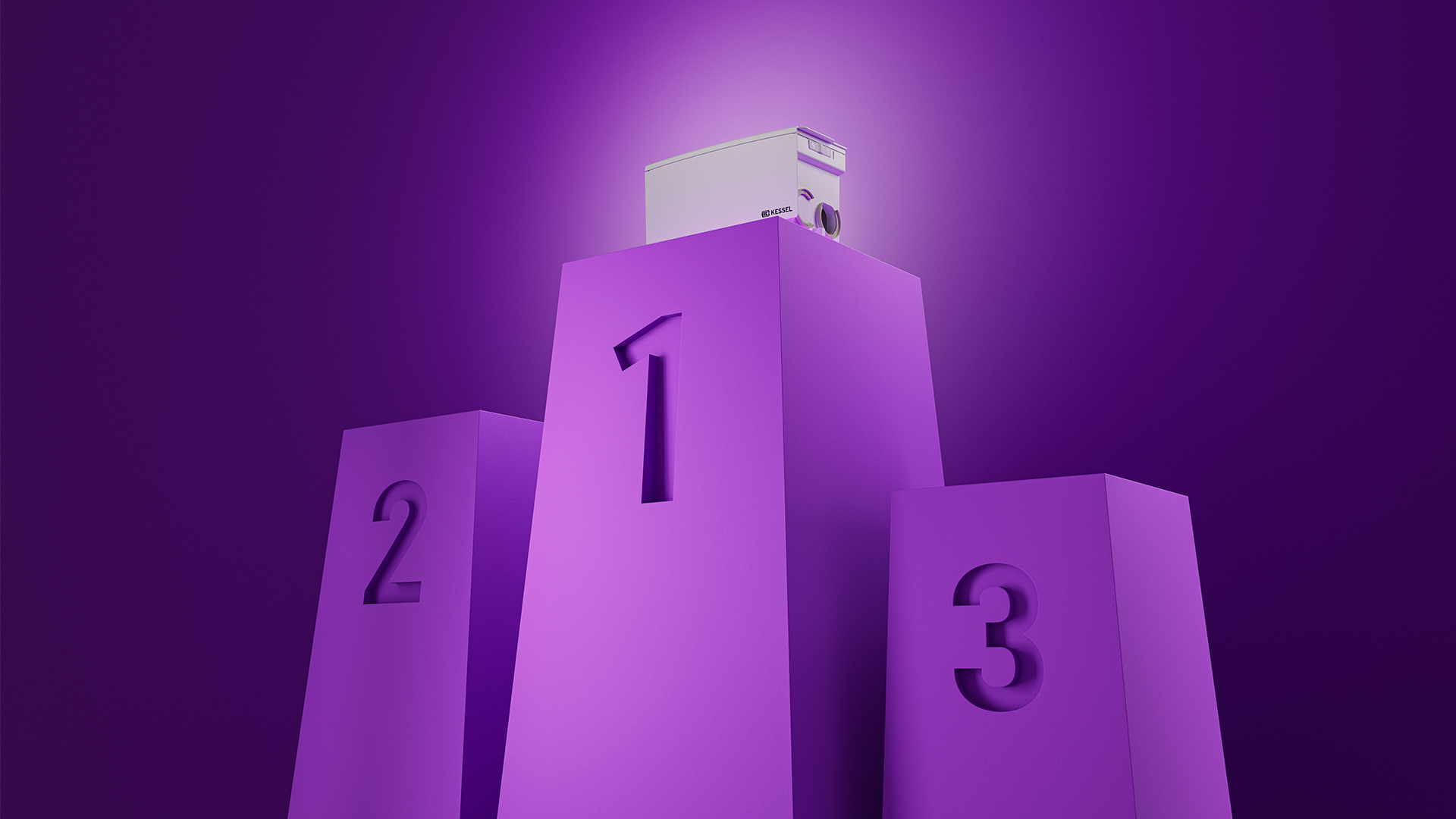 De Minilift-kleine opvoerinstallatie op het podium.