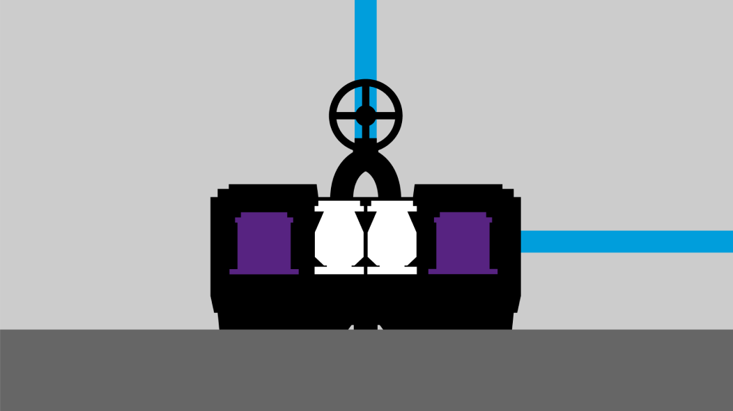 Schets van een reserve-transportinrichting