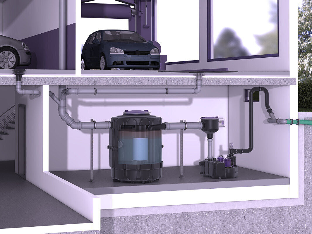 Installation diagram of EasyOil free light liquid separator