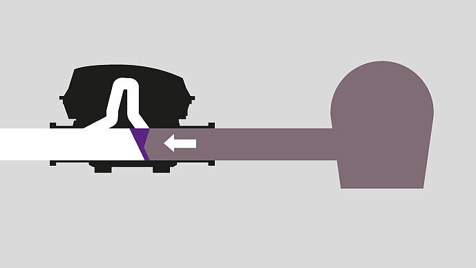 Functional diagram for the Pumpfix F pumping station: 2. Backwater