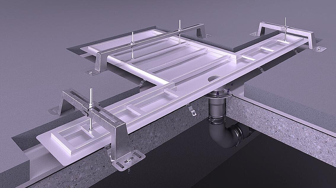 Montagebeugels voor rvs-goten
