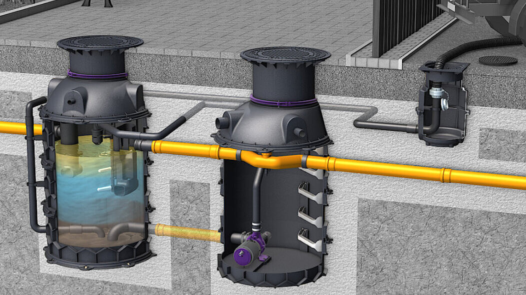 Installatievoorschriften voor de EasyClean ground-vetafscheider in de grond