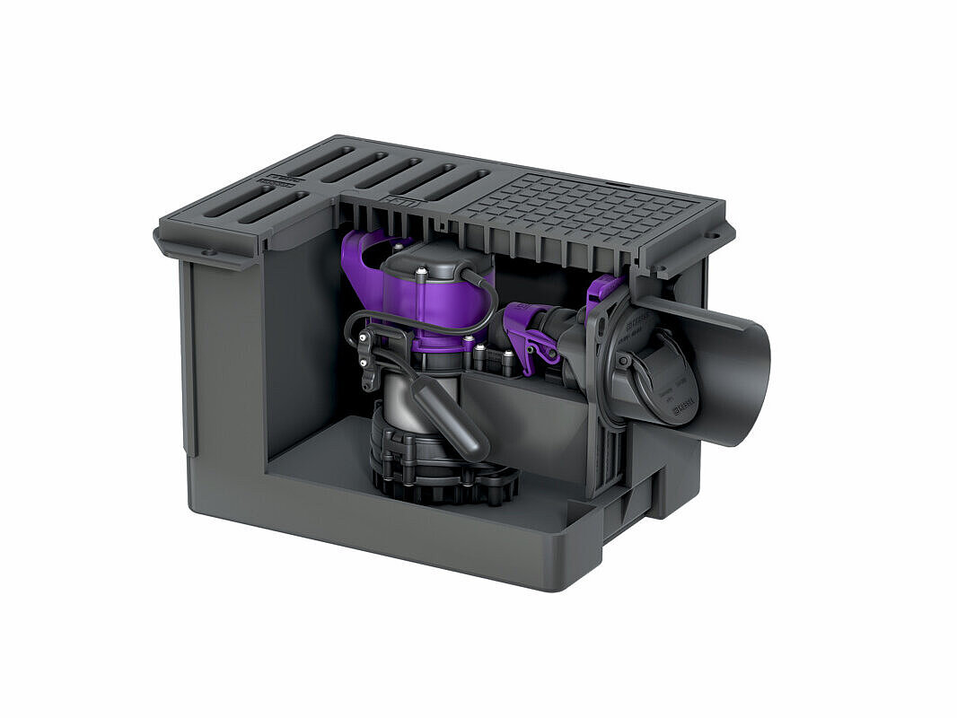 Kelderafvoer Pumpfix S Underfloor voor vloerinbouw