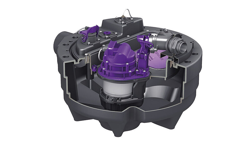 Opvoerinstallatie Aqualift F Compact voor vrije opstelling 