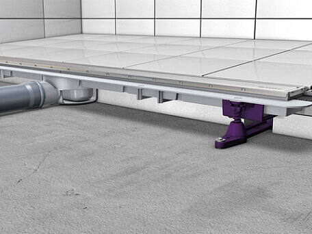 Installatievoorbeeld douchegoot Linearis Compact Installatievoorbeeld douchegoot Linearis Compact