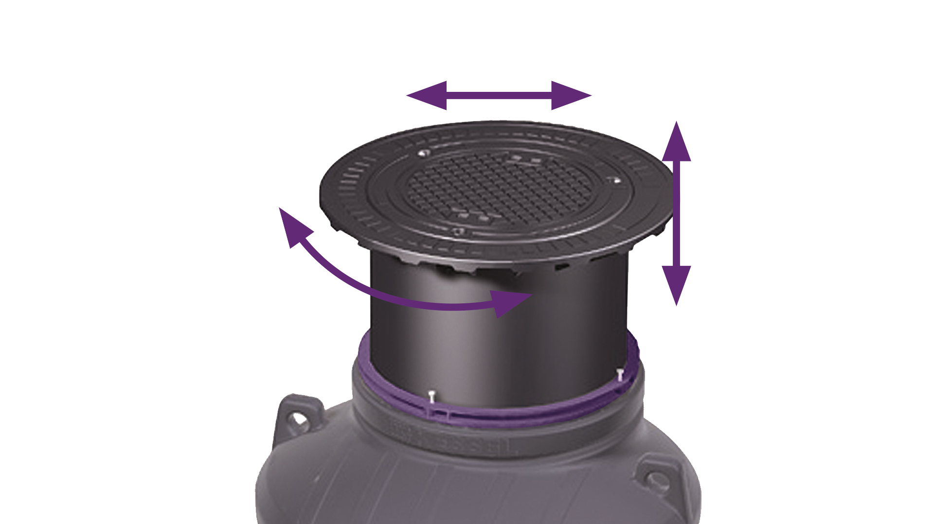 Variable upper section for easy installation of separators