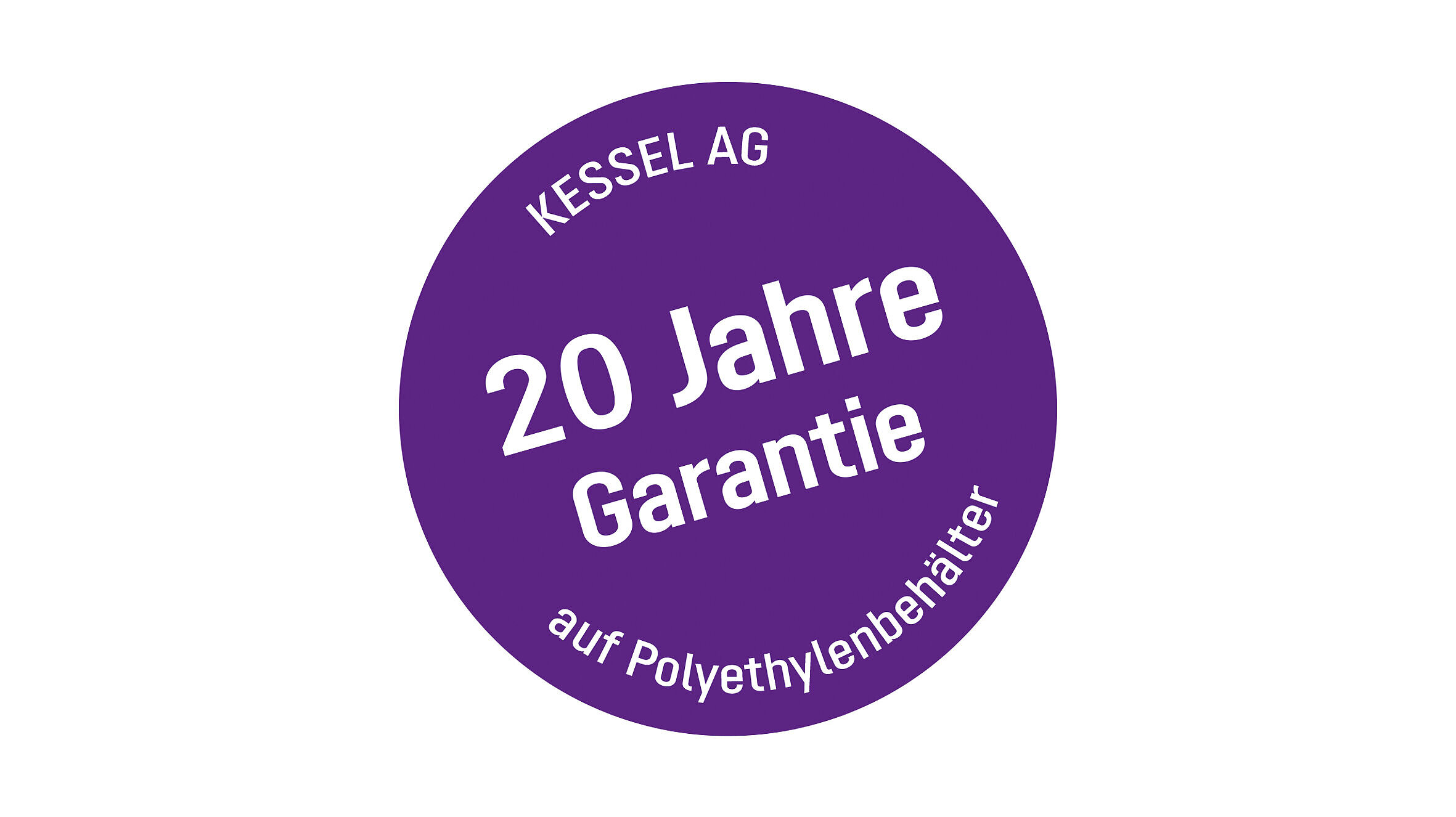 [Translate to Niederländisch (NL):] 20 Jahre Garantie auf Polyethylenbehälter
